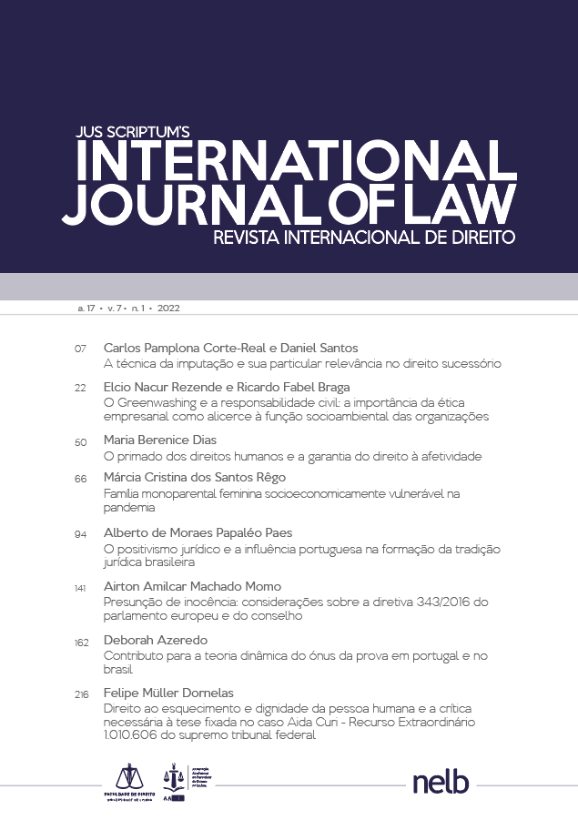 					Visualizar v. 7 n. 1 (2022): Jus Scriptum’s International Journal of Law
				