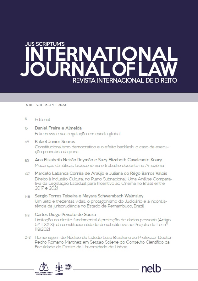 					Visualizar v. 8 n. 3-4 (2023): Jus Scriptum’s International Journal of Law
				